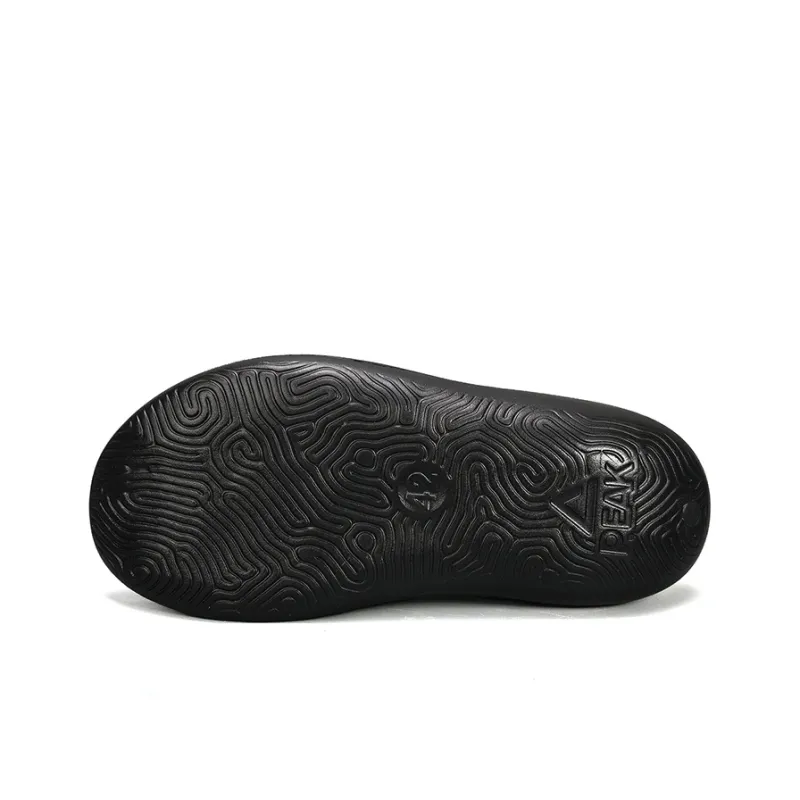PEAK Very Small Fat Drag Slip Resistant Abrasion Resistant Cushioning Slide Slippers Men's Black Dark Red-4