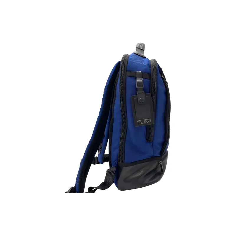 TUMI Nylon And Leather Backpack Large Size Unisex Blue Black-3