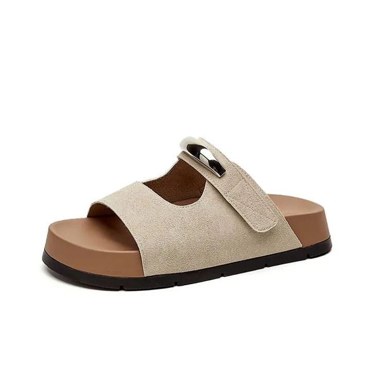 DAPHNE Rubber Sole Quiet Slide Slippers Women's-1