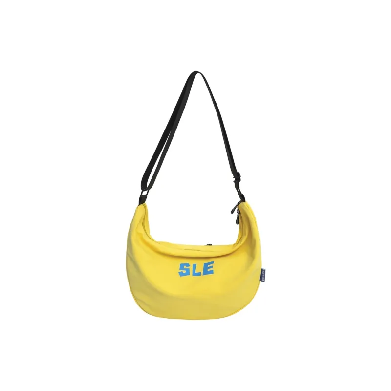 Moonshine Nylon Shoulder Bag, Crossbody Bag Unisex Black/Lake Blue/Yellow/Gray/Orange/Green/Ecru/Purple-6