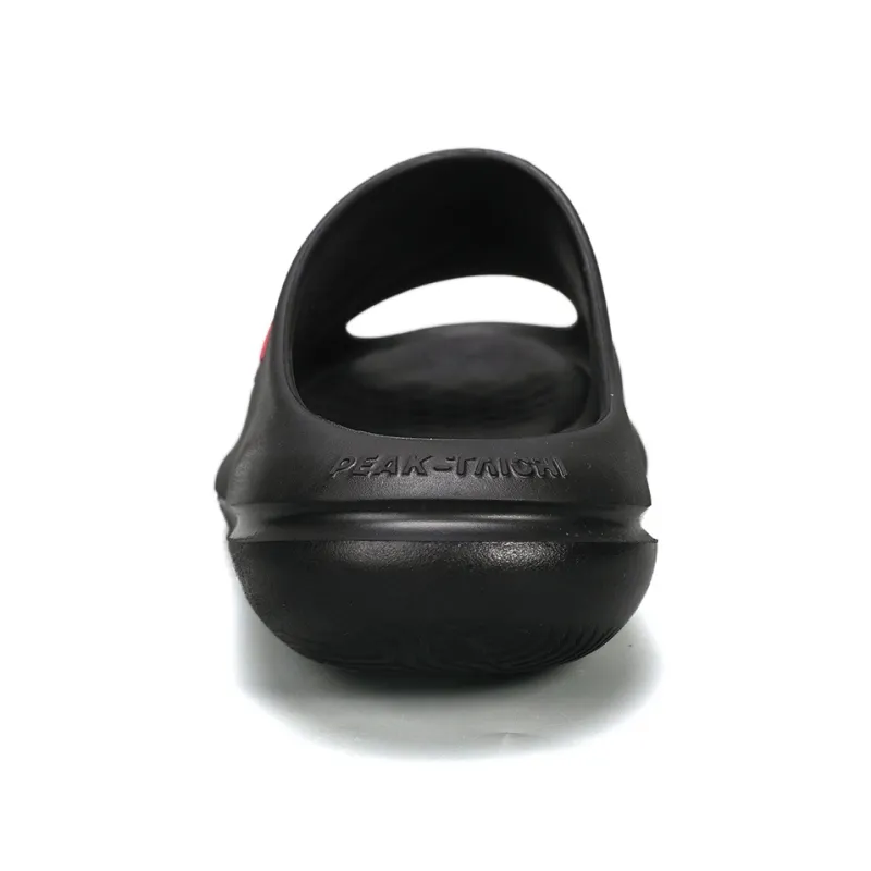 PEAK Very Small Fat Drag Slip Resistant Abrasion Resistant Cushioning Slide Slippers Men's Black Dark Red-3