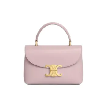 CELINE TEEN NINO Calfskin One Shoulder Handbag Women's Bleached Pink