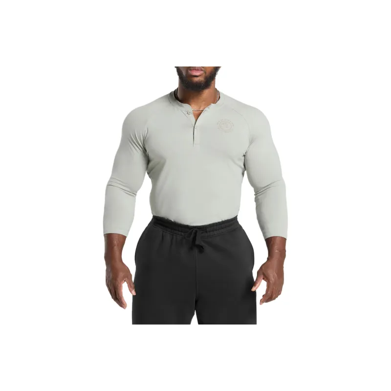 GYMSHARK Legacy Henley T Shirt Men's Lime Gray-0