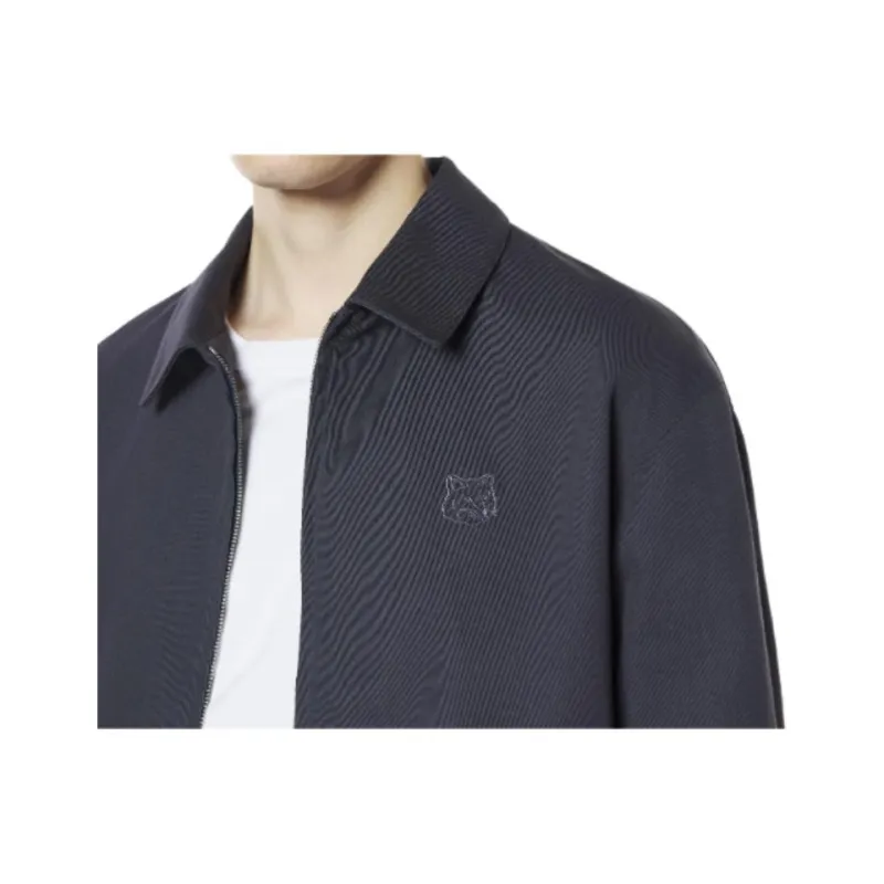 Maison Kitsune Zip up Elasticated Bomber Jacket-4