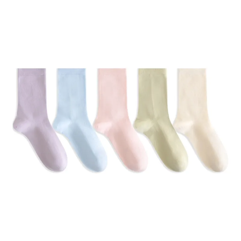 MIANWUQI Mid Calf Socks Women's 5 Pack-37