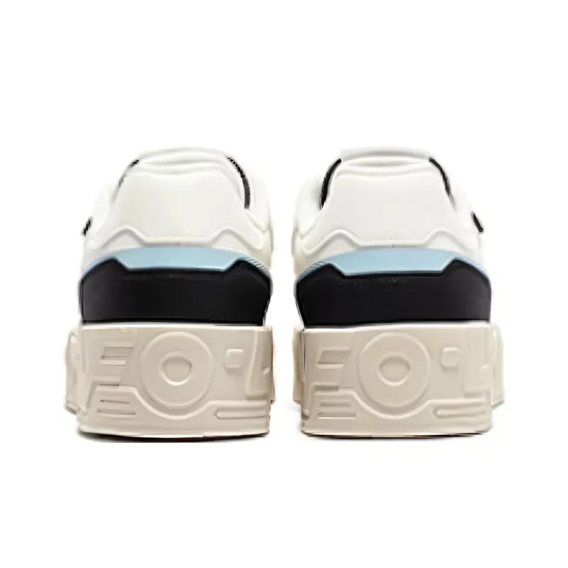 361° Slip-Resistant Cushioning Low-Top Skateboard Shoes Men's White Black Blue-2