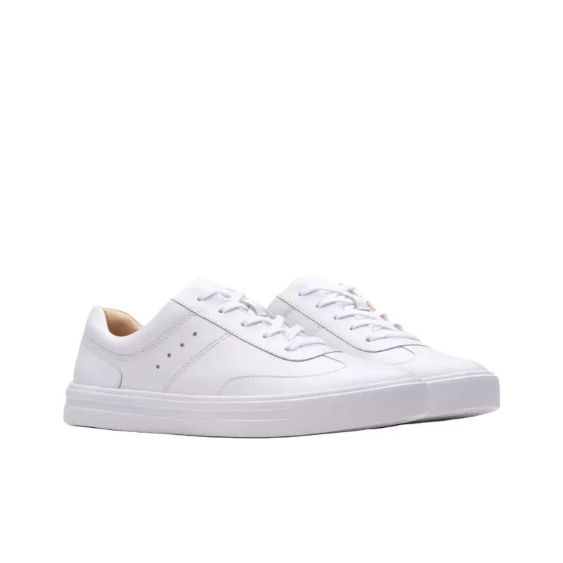 Clarks Makea Court Low Top Skateboard Shoes Women's White-2