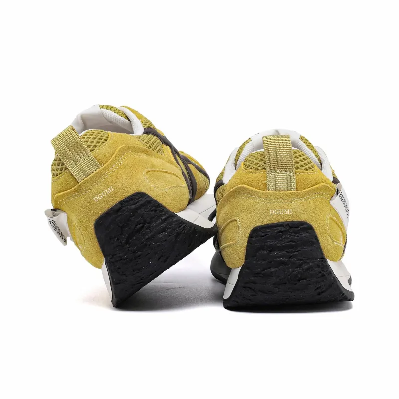DGUMI Casual Shoes Women's Low Top Greige/Yellow-8