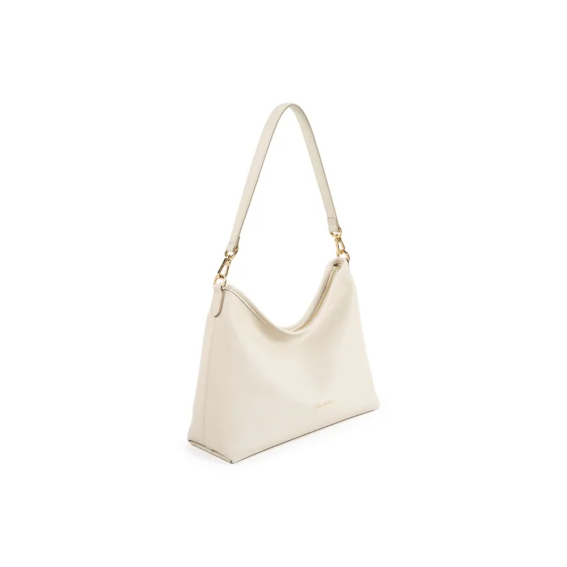 PIERRE CARDIN Cow Leather Shoulder Bag, Crossbody Bag, Tote Bag Women's Black/Beige-6