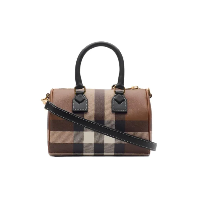 Burberry Polyurethane Bowling Bag, Shoulder Bag, Crossbody Bag, Handbag Mini Women's Brown-2