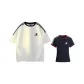 2 Pack (White Loose Fit+Navy Blue with Red Edge One Size Slim Fit)