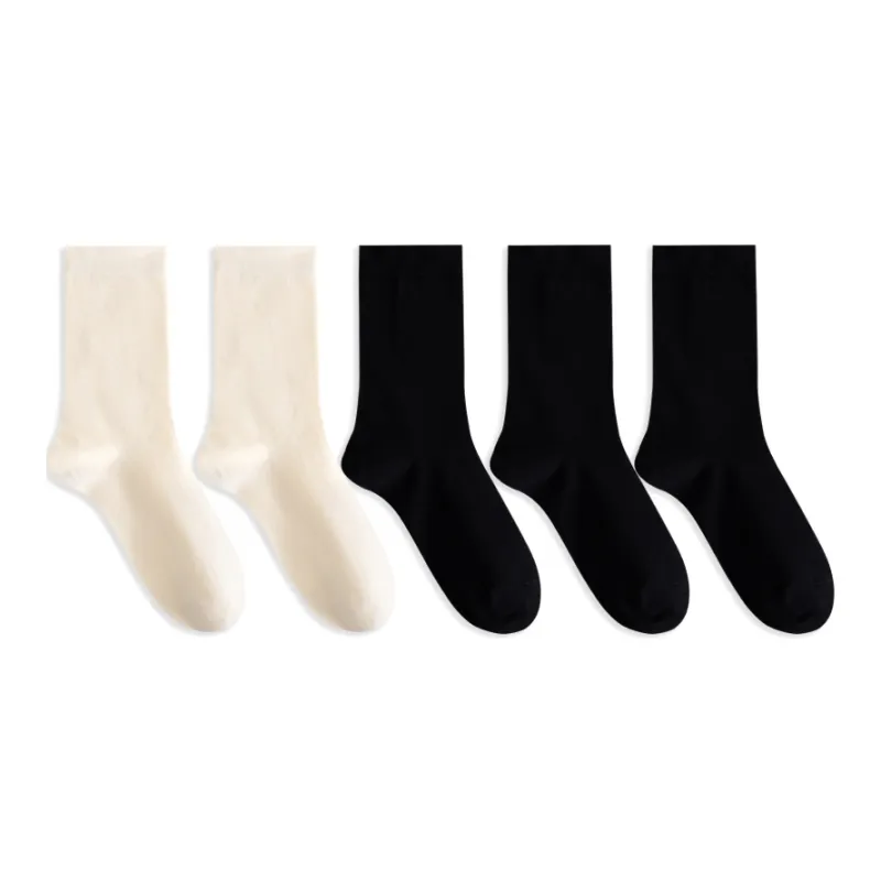 MIANWUQI Mid Calf Socks Women's 5 Pack-25
