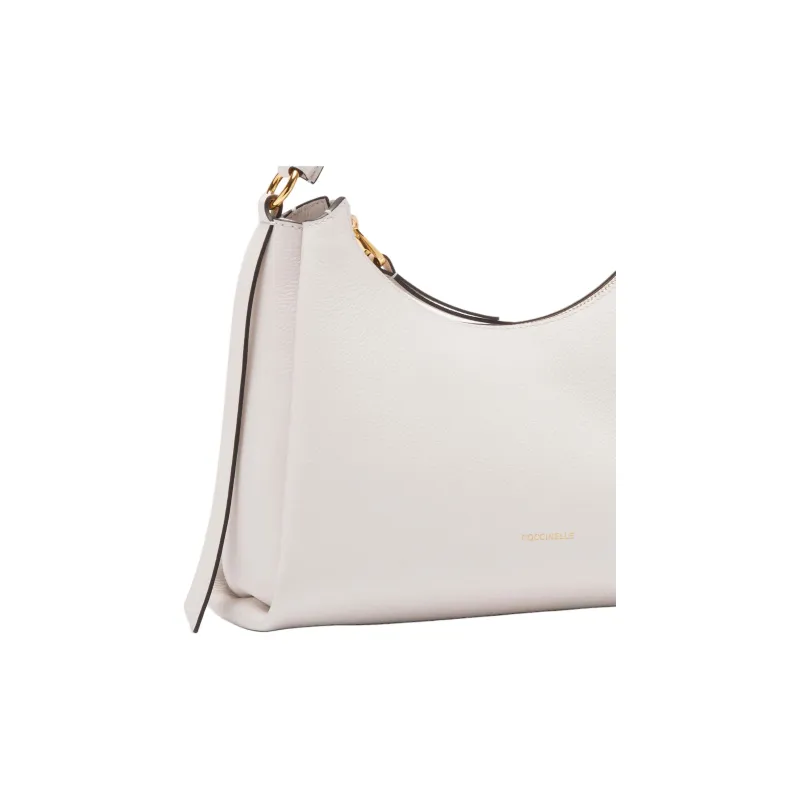 COCCINELLE Boheme Double Sided Leather Handbag Trumpets Women's White-2