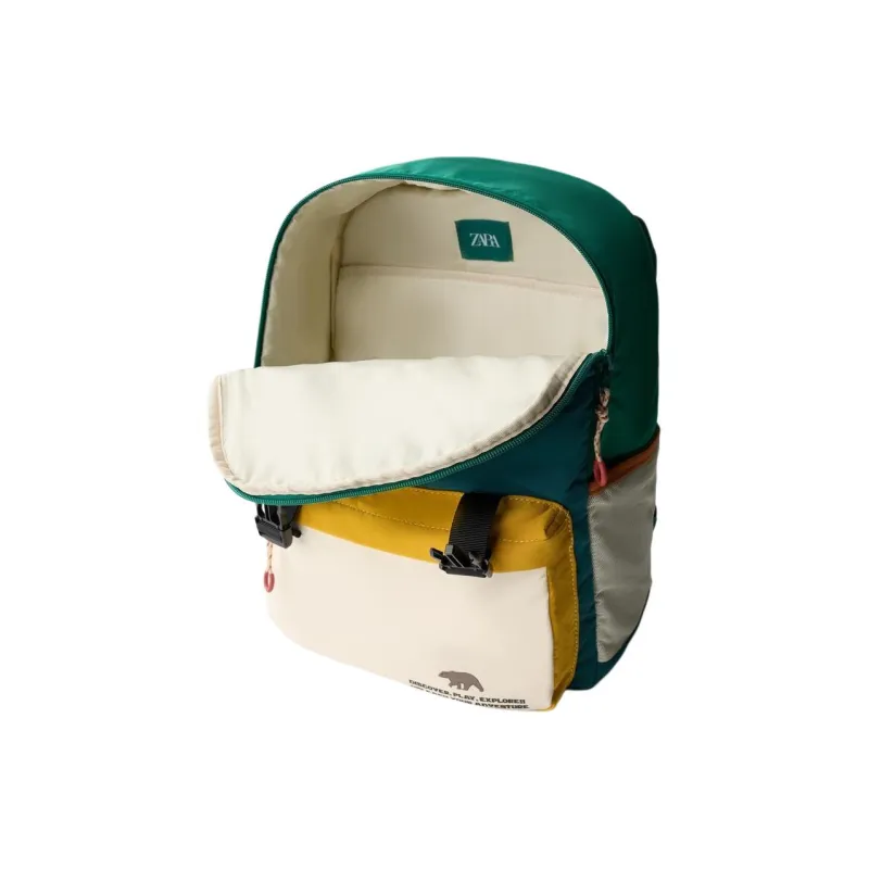 ZARA Polyester Backpack Unisex Multicolor-3