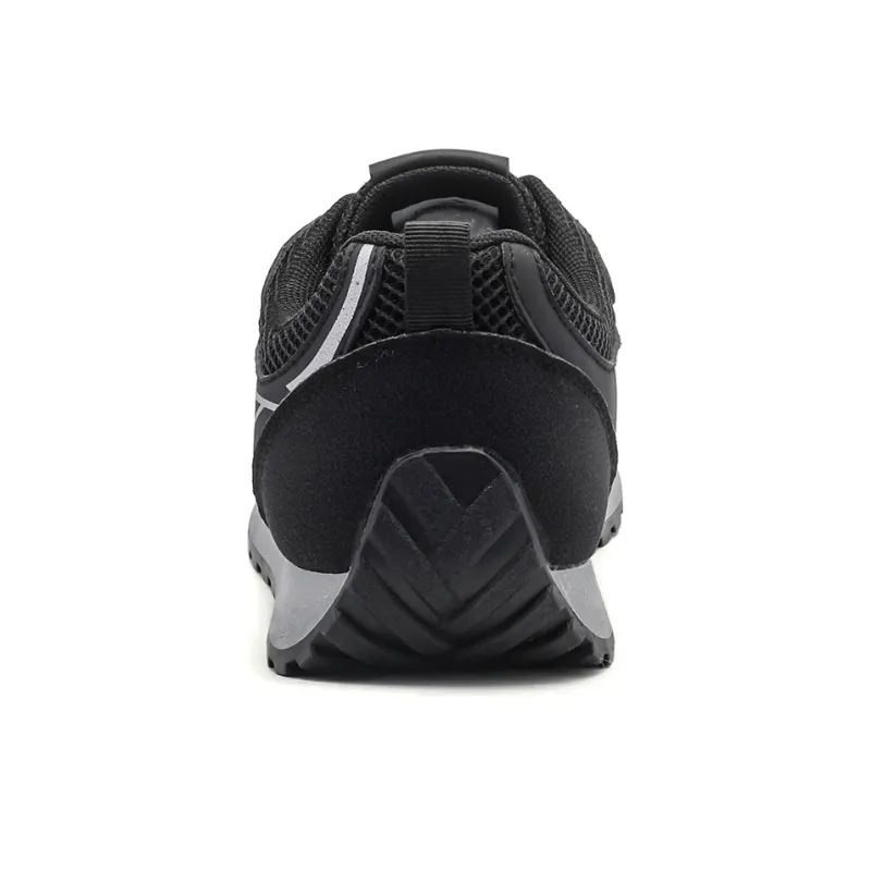 DEERWAY Height Increasing Abrasion Resistant Slip Resistant Low Top Casual Shoes Men's Black-5