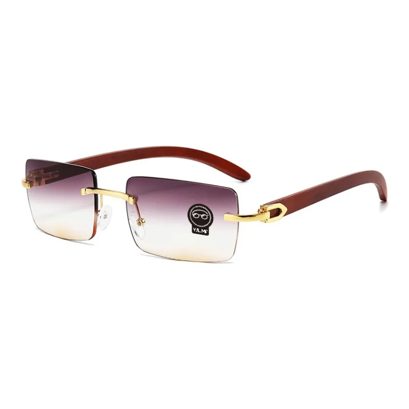 YALMY Metal Square Sunglasses Unisex-5