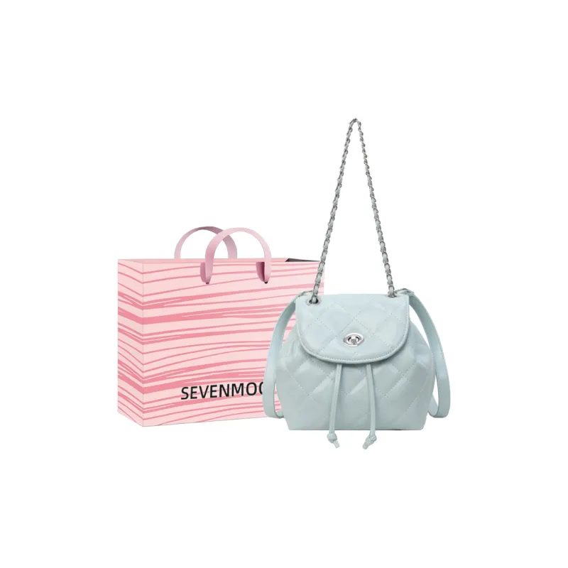 SEVENMOONS PU Backpack Women's Black/White/Silver-9
