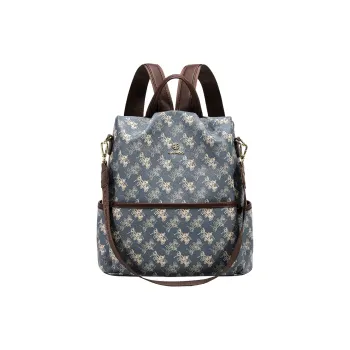 H YXIANG PVC One Shoulder Portable Backpack Unisex Blue
