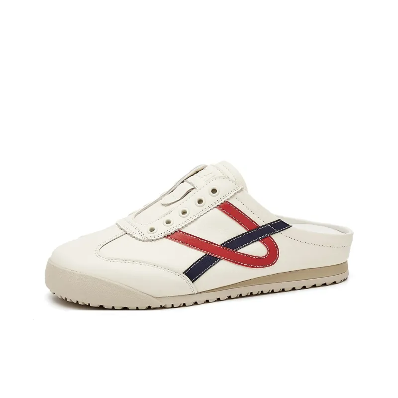 EBLAN Closed Toe Slippers Women's Beige Red-1