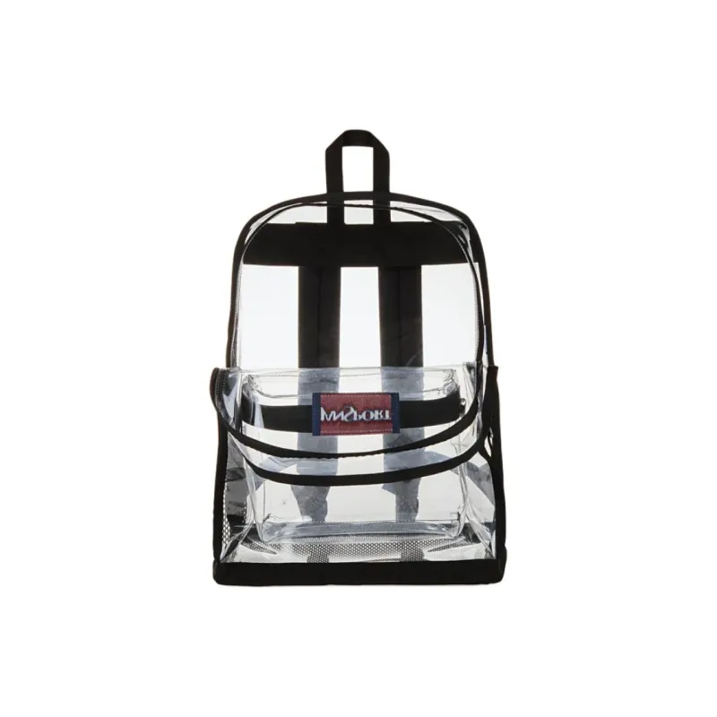JanSport Recycled Materials Backpack Unisex Transparent & Black-4