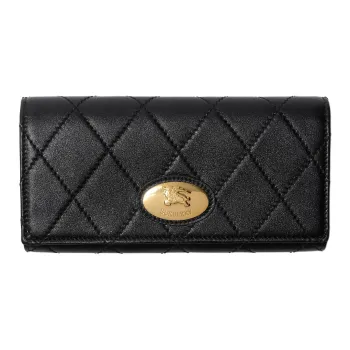 Burberry Cow Leather Wallet Unisex Black