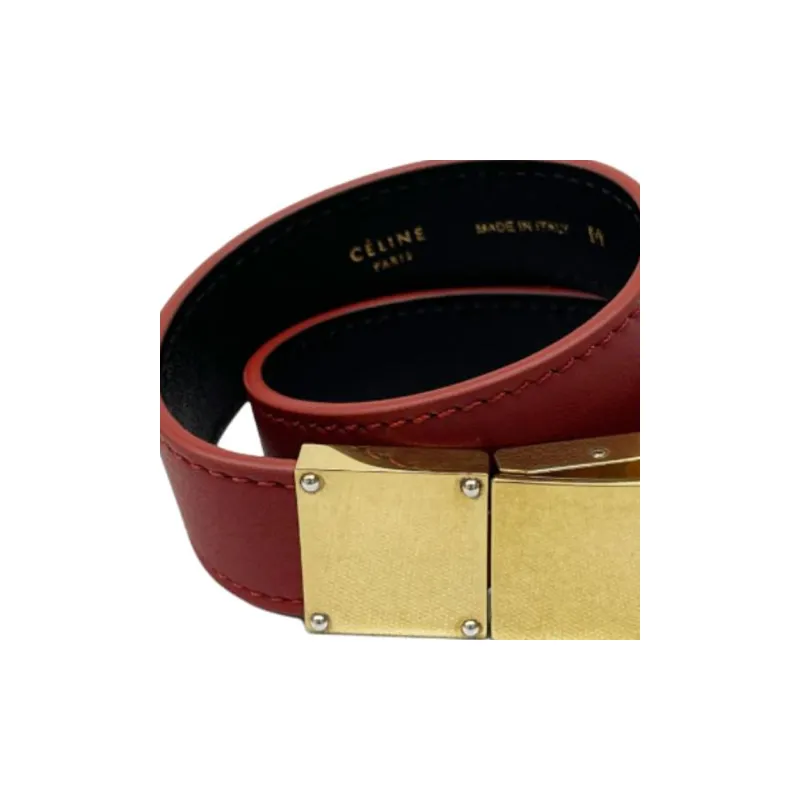 CELINE Leather Bangles Unisex Umber-2