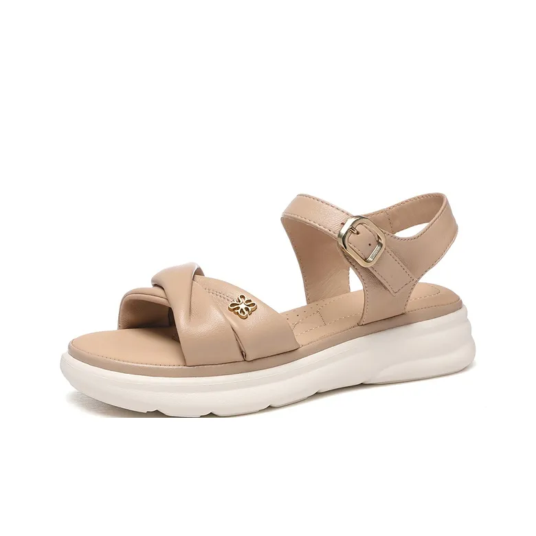 Golden Silk Rabbit One Strap Sandals Women's-6