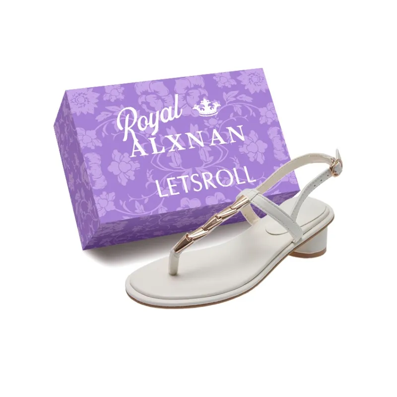 Alxnan One Strap Sandals Women's Box-2