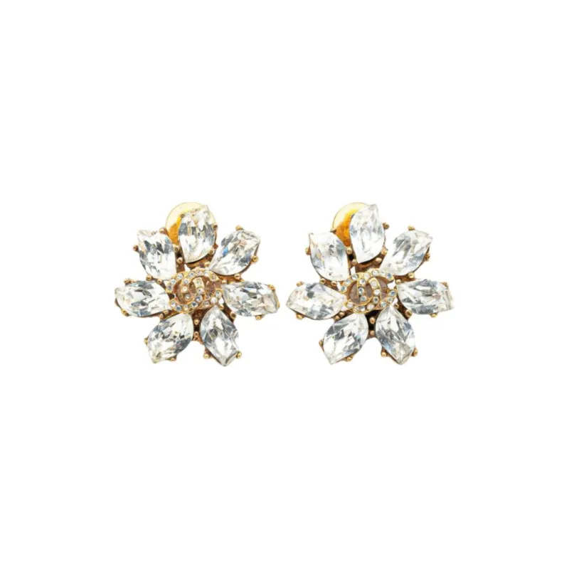 CHANEL Gold Plated Earrings Unisex Gold-0