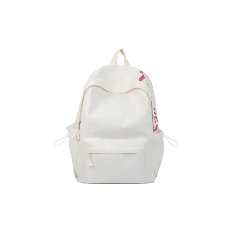 WICKBUEN Nylon Backpack Unisex White/Black/Pink-0