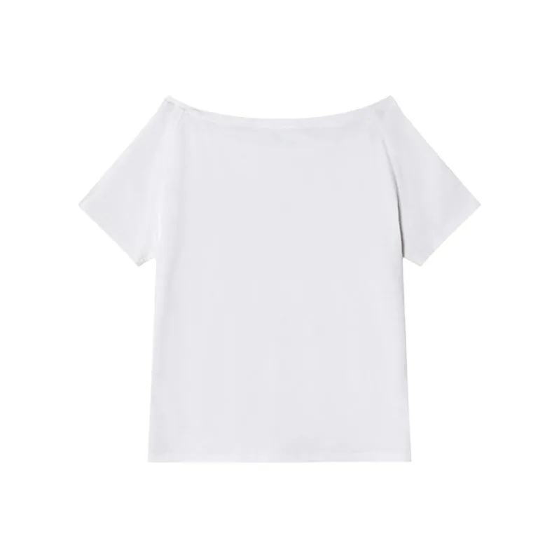 TIBINB Regular T Shirt Women's White-1