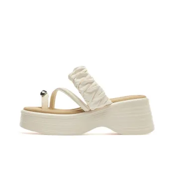AGSDON Slide Slippers Women's Beige/Pink