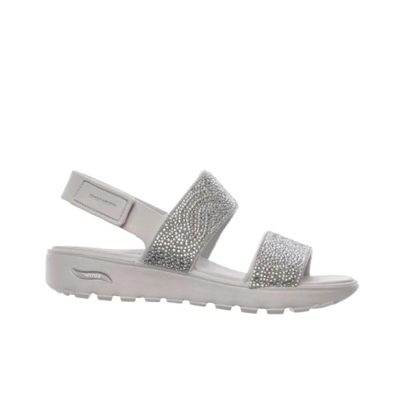 Skechers ARCH FIT FOOTSTEPS One Strap Sandals Women's Gray-1