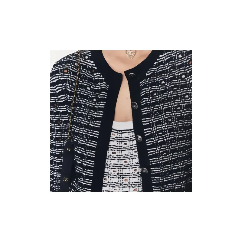 CHANEL 25P Spring Summer Preview Collection Knitwear Women's Black-4