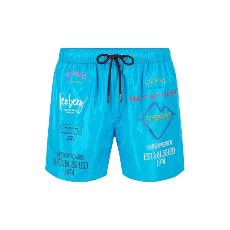 Iceberg Swimming Shorts Men's Blue-0