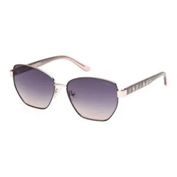 GUESS Metal Irregular Shape Sunglasses Women's Gray