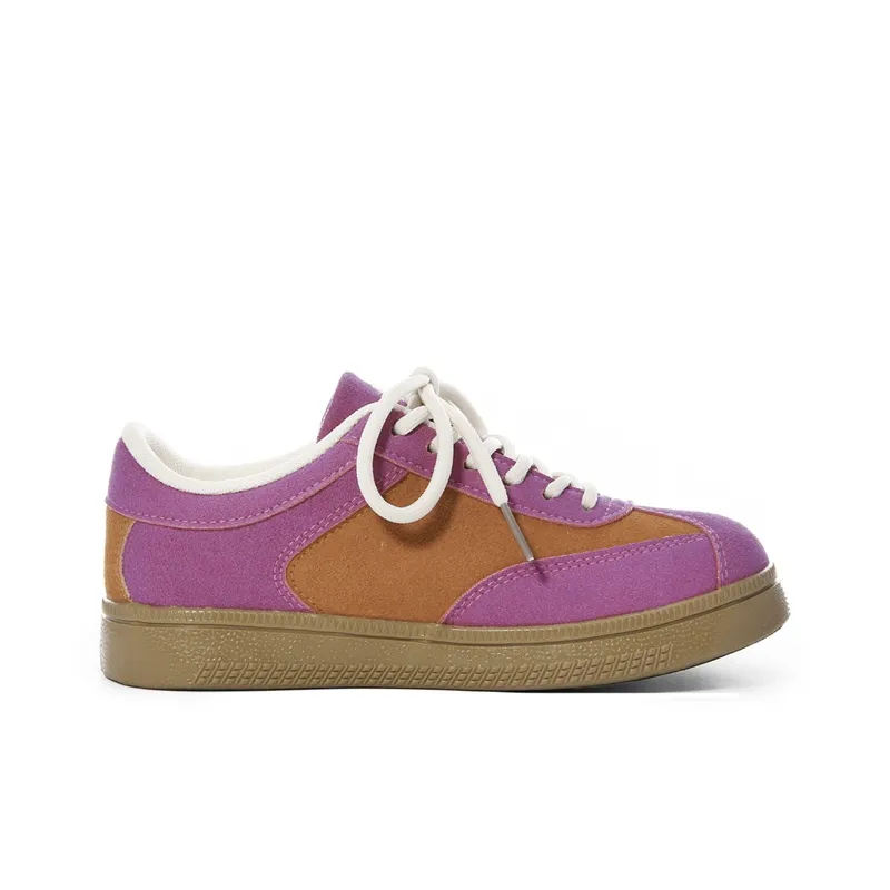 The New Age Family Low Top Skateboard Shoes Women's Orange Purple-3