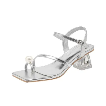 MABEL&CO One Strap Sandals Women's Silver