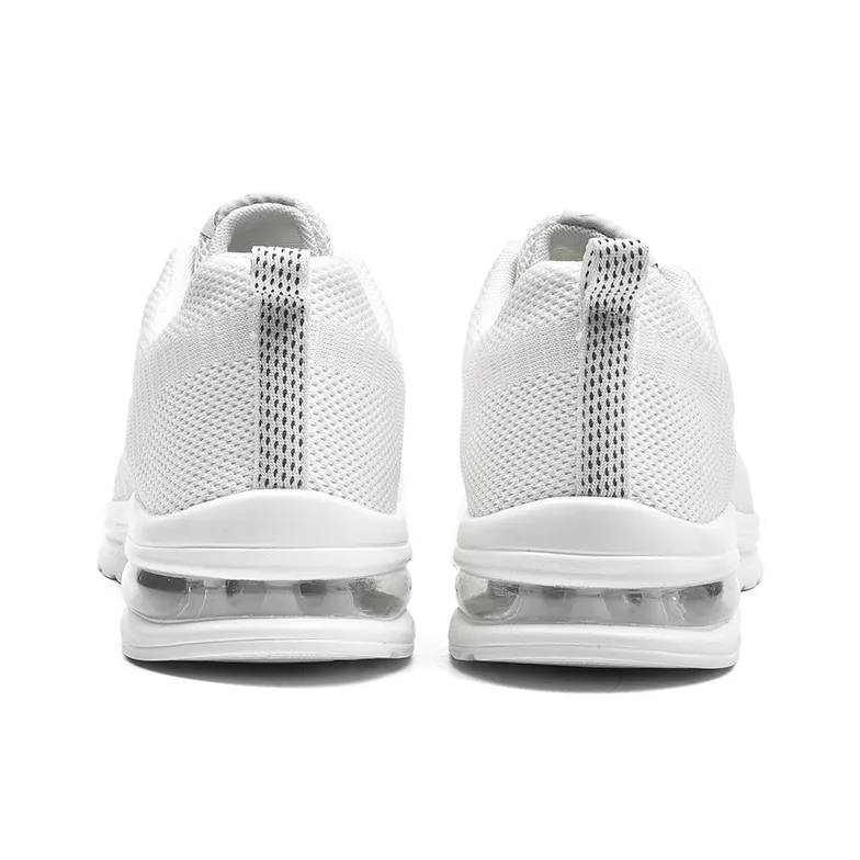 Binary Cushioning Rebound Lightweight Breathable Slip Resistant Low Top Casual Shoes Men's White-3