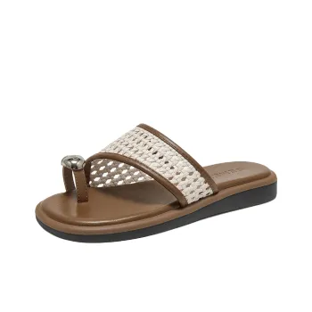 GEMEIQ Rubber Sole Woven Flip Flops Women's