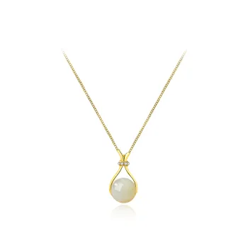 FBRUE White Jade Bodhi Necklaces Unisex