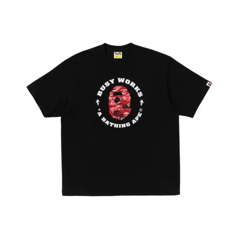 Bape Palm Tree Camo Busy Works Sta Relaxed Fit Tee-6
