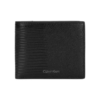 CALVIN KLEIN Cow Leather Wallet Men's Space Black