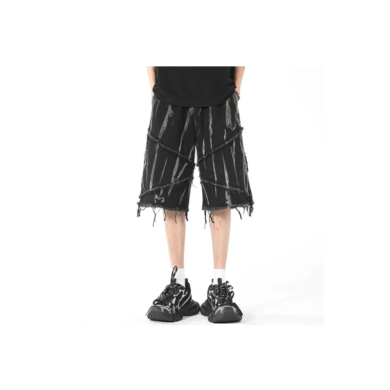 CLOR Denim Shorts Unisex Black-0