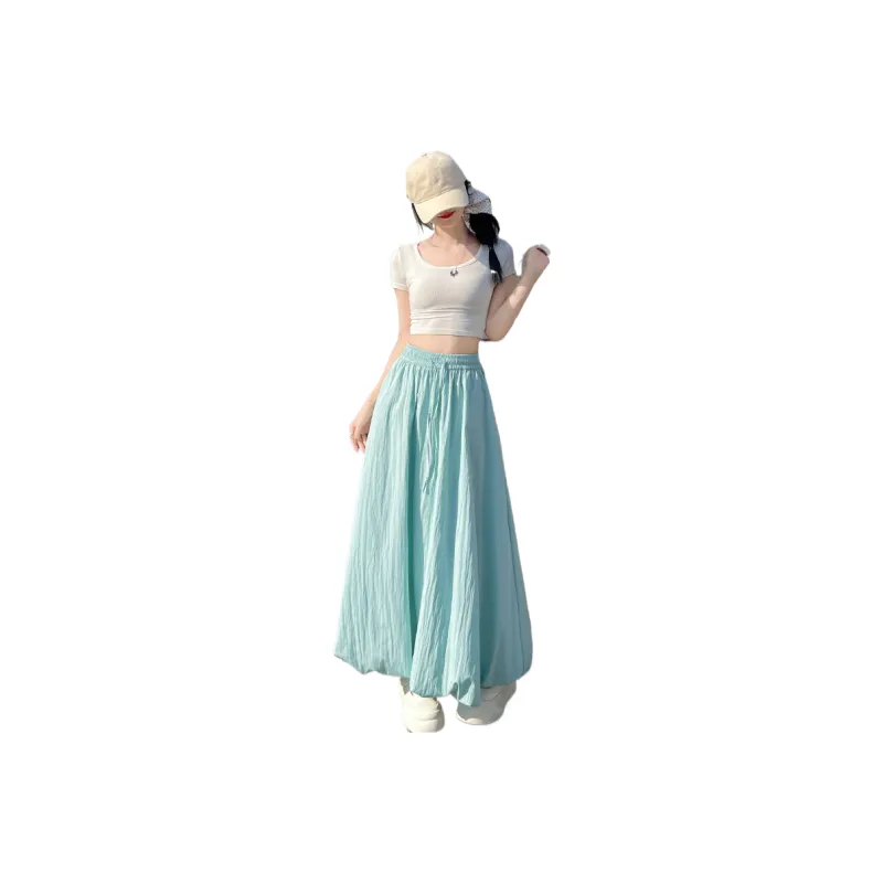 GUAILILUOLI Casual Long Skirt Women's-6