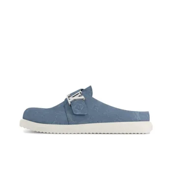 LOUIS VUITTON Easy Closed Toe Slippers Men's Blue