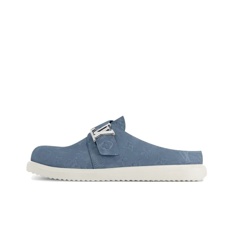 LOUIS VUITTON Easy Closed Toe Slippers Men's Blue-0