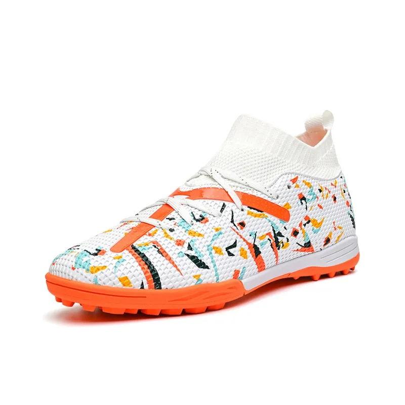 Sportful Soccer Shoes Men Low Top White Orange Broken Studs/Purple Broken Studs/Black Green Broken Studs-0