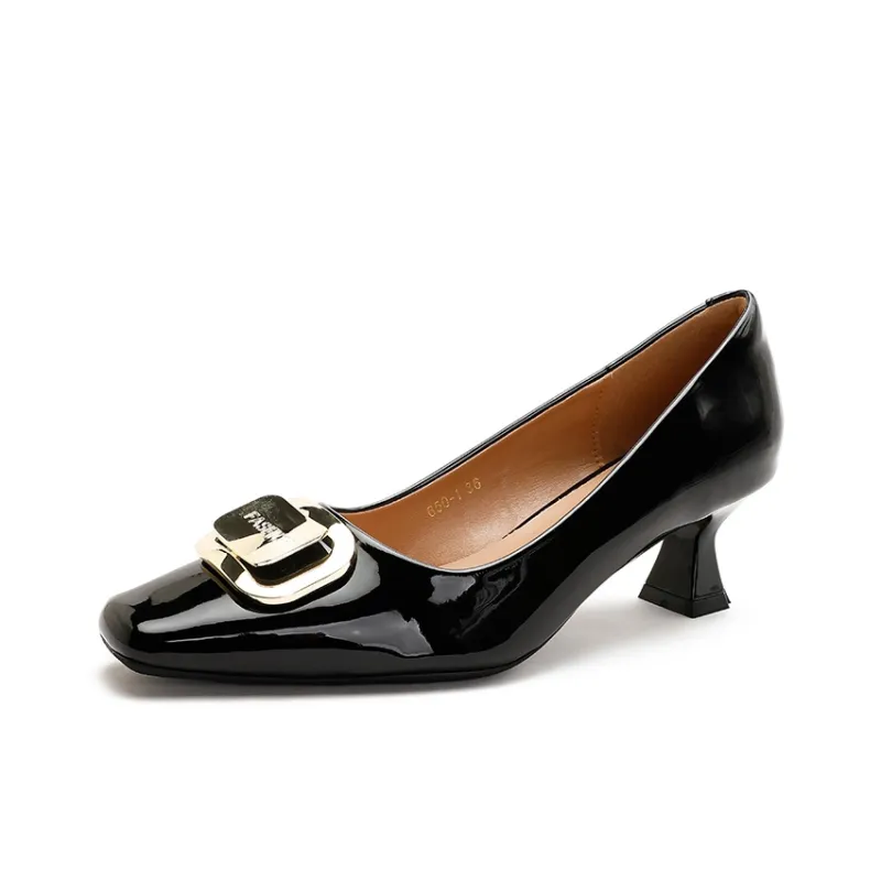 Qiandongmeili Chunky Heel High Heels Women's-1