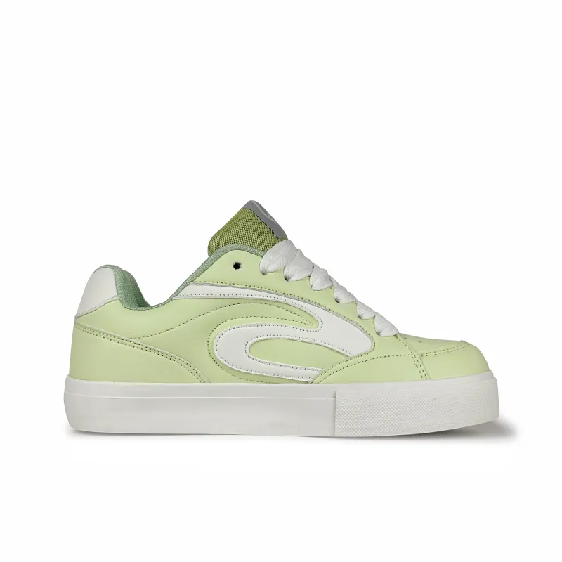 BKAE Abrasion Resistant Lightweight Height Increasing Low Top Skateboard Shoes Unisex Green Apple-1